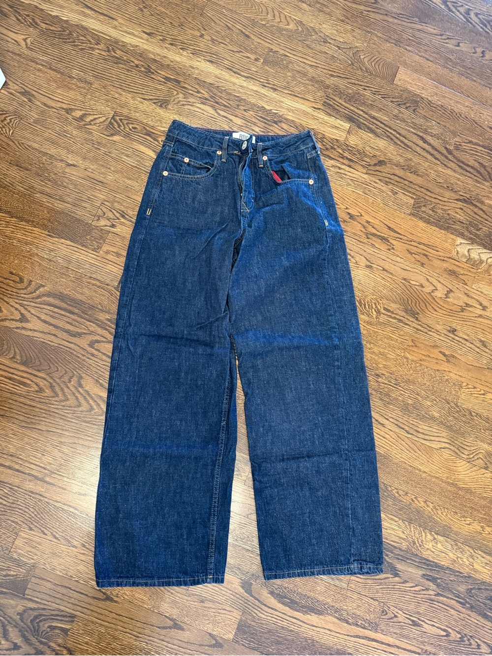 BDG Men’s Relaxed Wide-Leg Dark Blue Denim Jeans
